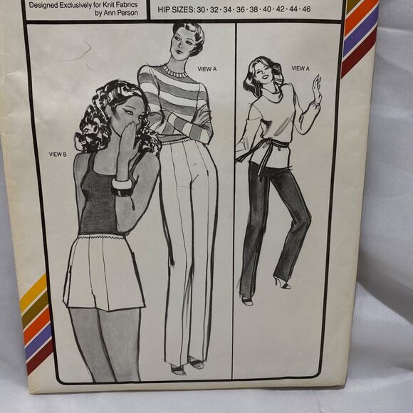 1979 Stretch and Sew Pants And Shorts Design Patterns by Ann Person - Picture 4 of 9